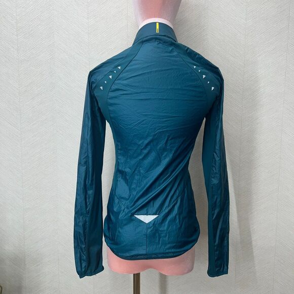 Mavic Long Sleeve Full Zip Green Windbreaker Cycling Jacket Womens Size XS - Picture 3 of 11